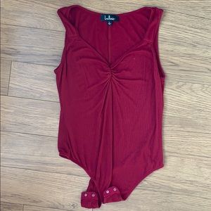 Red Lulus body suit